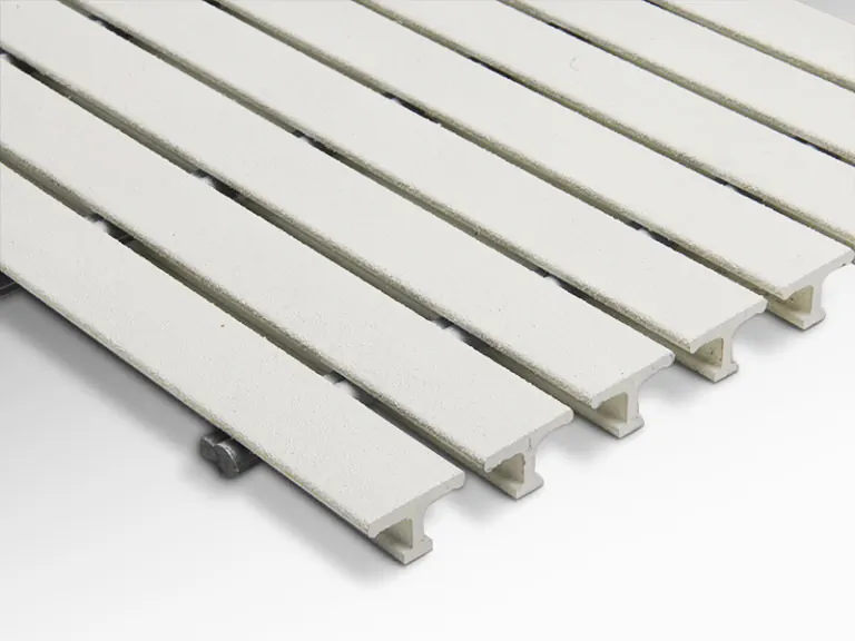Fiberglass grating light grey Aquagrate panel